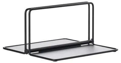 Serviettenhalter 22,5 x 22,5 x 11,3 cm, Schwarz, pulverbeschichteter Stahl