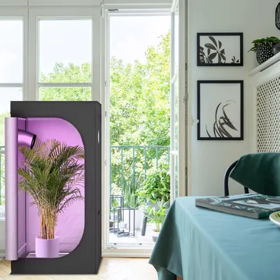 Produktbild von YZNAHRE Growzelt 40x40x120 cm Gewächshaus Grow Tent mit Reflektierende Mylar Lichtdicht Wasserdicht Zuchtzelt Growroom für Pflanzen wachsen Raum Homegrowing