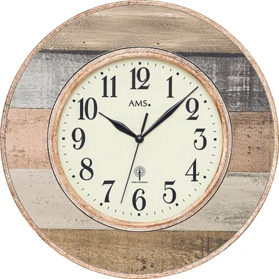 Produktbild von AMS Funk-Wanduhr, Funkwerk , D35x4cm, 5975