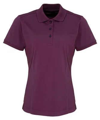 Produktbild von Premier Workwear PR616 | Damen Coolchecker Piqué Polo / ® - Farbe: Aubergine (ca. Pantone 5115) - Größe: S