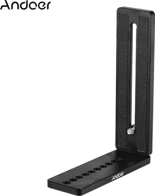 Produktbild von Andoer Aluminiumlegierung Universal L-Form Plattenhalter Kamerahalter mit 1/4 Zoll Schraubenmontage Vertikale Videoaufnahme fš¹r Stative Stabilisator Kugelkopf