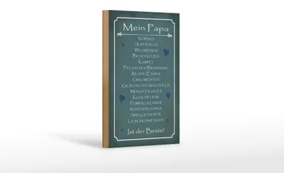 Produktbild von Holzschild Spruch 12x18 cm Mein Papa Deko Schild