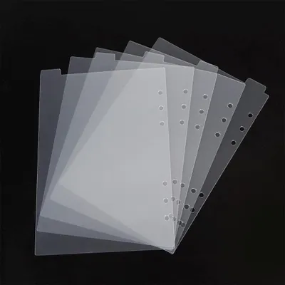 Productafbeelding van 5 stuks A5 bindlipjes - Transparante PVC indexmapverdelers