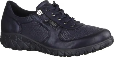 Produktbild von Waldläufer Havy Orthotritt H89001-194 Damen, Halbschuh, D-blau, Leder/Stretch - Damenschuhe Bequeme Schnürschuhe, Blau, leder/textil (denver perustretch)