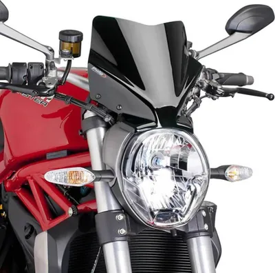 Immagine prodotto di Cupolino PUIG naked sport nero 270x280mm per Ducati