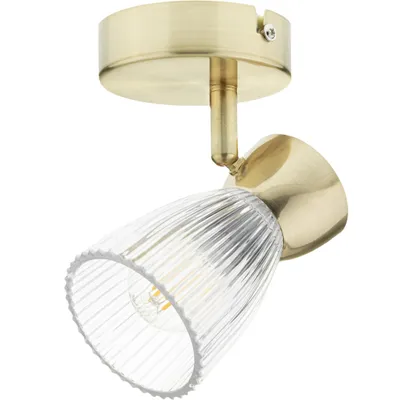 Imagen del producto de Lámpara de techo con pantalla de vidrio, color dorado, modelo Best 1xE14 40W Milagro
