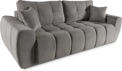 Produktbild von MEBLINI Sofa mit Schlaffunktion - Schlafcouch Ausziehbar - Schlafsofa mit Bettkasten - Sofabett - Couch mit Schlaffunktion - Klappsofa - FUTU - 263x105x93cm - Grau Samt