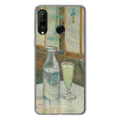 Produktbild von MuchoWow® Handyhülle Schutzhülle Hülle für Huawei P30 Lite Couchtisch mit Absinth - Vincent van Gogh Silikon Softcase Handy Hülle - Handyhülle