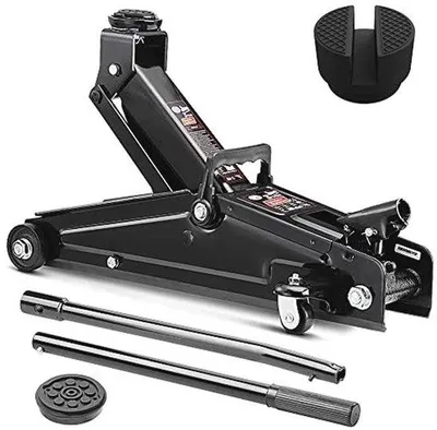 Produktbild von Hydraulischer Wagenheber 3 Ton mit 135-400 mm Hubhöhe und Gummipads für Auto und SUV
