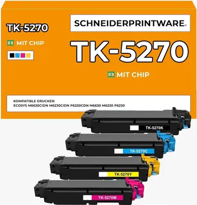 Produktbild von Kompatibel mit Kyocera TK-5270 TK-5270K TK5270 Toner Multipack