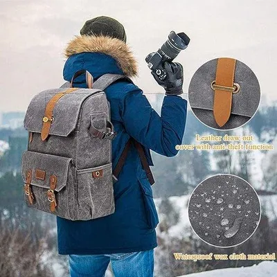 Produktbild von Famanu Kamerarucksack wasserdicht - 15,6 Zoll, grau