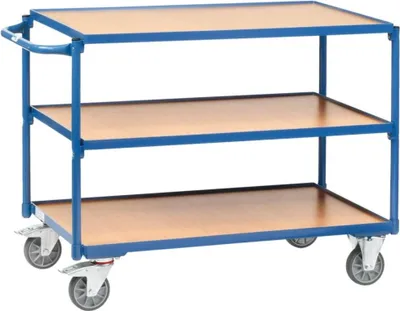 Produktbild von Fetra Tischwagen LxB 850 x 500 mm 300 kg 3 Böden, Griff waagerecht