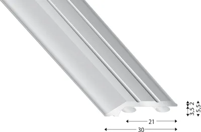 Produktbild von KÜGELE Abschlussprofil 201, Alu silber eloxiert selbstklebend, 1000 mm