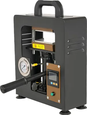 Produktbild von 5-Tonnen Rosin-Presse mit 300W und Dual-Heizplatten (6 x 12 cm) – Kolophonium-Extraktionsmaschine mit digitaler Temperaturregelung und Manometer