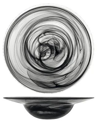 Immagine prodotto di H&H set di 6 piatti da pasta in vetro nero alabastro, 26 cm