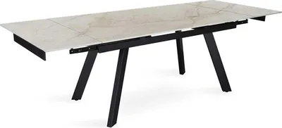 Image de Table de salle à manger extensible Hertha - 160-240 x 90 x 76 cm - beige
