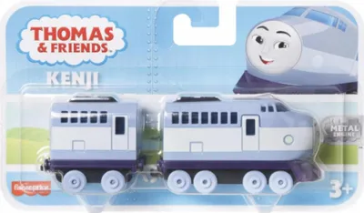 Image de Tommy et ses amis tirent une machine en métal avec le wagon de Kenji