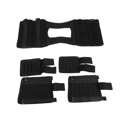 Produktbild von Leeres Gewichtswesten-Set, atmungsaktives Mesh-Gewebe, Trainingsweste mit leeren Bein- und Armgewichten