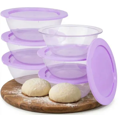 Pizzaballendosen-Set 6er, 1,1 l, stapelbar, PP, 350 g