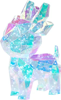 Produktbild von BELIANI LED Weihnachtsdekoration Bunt Kunststoff Rentier zum Aufstellen für Innen Adventsdekoration