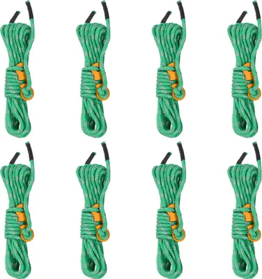 Image de Cordes de haubanage avec clés réfléchissantes 8 pcs 4 m 4 mm