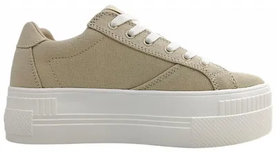 Imagen del producto de Zapatos deportivos Buffalo para mujer, tipo cordones, color beige, para uso casual
