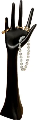 Produktbild von Schmuckhand Schmuckhalter Hand Kunstharz  schwarz H 34 cm Stückpreis