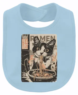 Productafbeelding van RAMEN Katze, Japans, Nudels, Eten, Anime, Schattig, Retro, Kattenbeeldje, Baby, Lichtblauw, One size