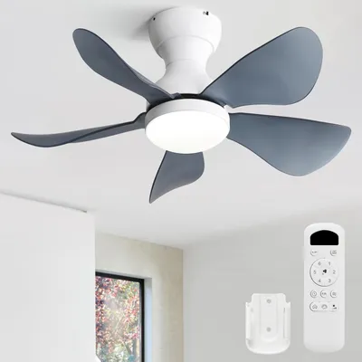 Deckenventilator 74 cm mit LED-Licht, Fernbedienung, 6 Stufen, Timer