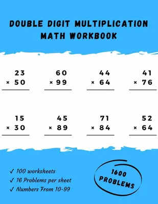 Mathe Übungsbuch zweistellige Multiplikation Klasse 3 bis 5 ab 8 Jahren