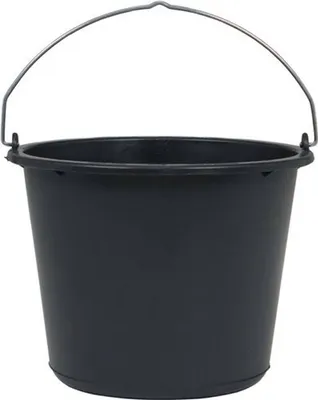 Produktbild von Baueimer 12 l schwarz Recycling-Kunststoff