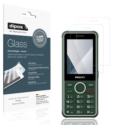 Image de 2x Protection ecrán pour Philips Xenium E2301 Verre souple Film Protecteur 9H dipos