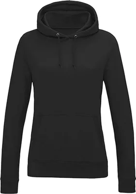 Produktbild von Just Hoods JH001F | Girlie College Hoodie / Kapuzenpullover / WRAP  - Farbe: Black Smoke - Größe: XXL