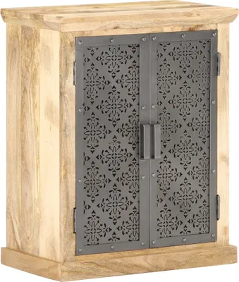 Obrázek produktu pro Příborník s ocelovými dvířky 60 x 35 x 75 cm masivní mangovník