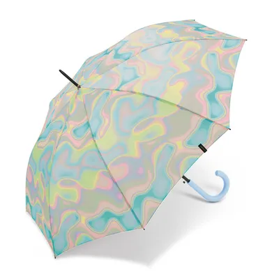 Produktbild von Esprit Regenschirm Stockschirm Schirm mit Automatik sweet potion rainbow marble Regenbogen