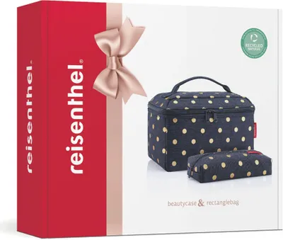 Produktbild von reisenthel beautycase metallic dots blue Set2