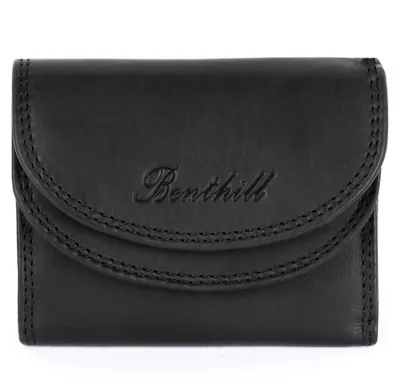 Produktbild von Benthill Kleine Geldbörse Leder RFID | Echtleder Damen & Herren Geldbeutel | Handliches & Kompaktes Portemonnaie inkl. Geschenkbox