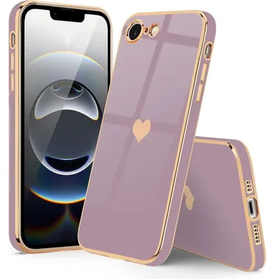 Image de Coque pour iPhone 16e - Protection avec Motif Coeur Antichoc Ultra Slim Léger - Violet