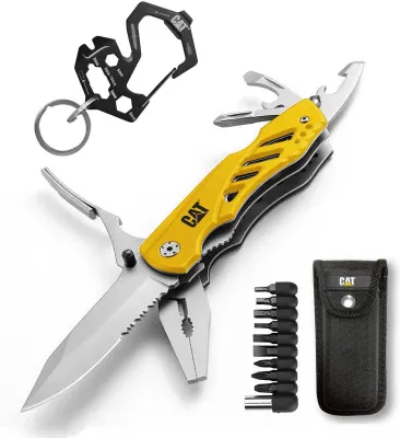 Produktbild von CAT Multitool BOX 2er Set mit 11 in 1 Multitool mit Gürteltasche und Universalwerkzeug