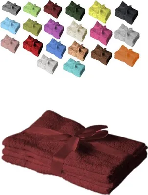Produktbild von Handtuch Spar Set Baumwolle 500 g/m² Bordeaux 4 x Handtuch 50 x 100 cm