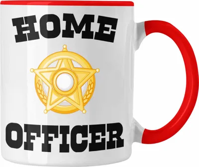 Produktbild von Trendation - Home Office Geschenk Tasse Kaffeetasse Homeoffice Zubehör Gadget Geschenke Männer Frauen Lustig Home Officer (Rot)