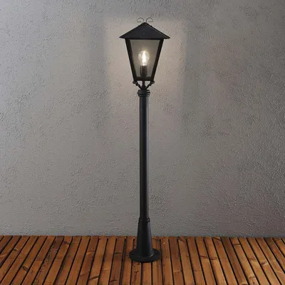 Immagine prodotto di Lampada da sentiero Konstsmide Benu in alluminio laccato nero e vetro acrilico color fumo