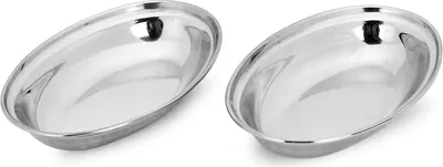 Immagine prodotto di Piatto da portata in acciaio inox Ciotola ovale da portata Set di 2