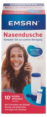 Produktbild von EMSAN Nasendusche 4083700302717 weiss blau Kunststoff, KI-generiertes Bild