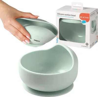 Produktbild von BABYONO | Silikonbecher mit Saugnapf - Grün - Ergonomisch - Für selbstständiges Essen - 6 Monate+