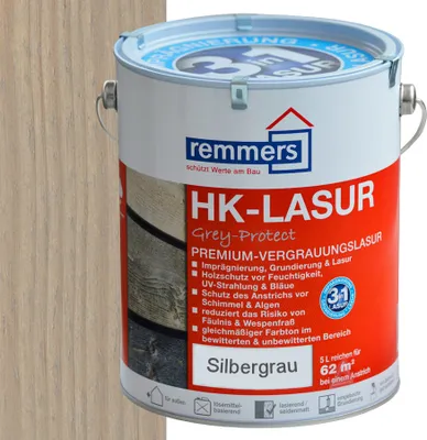 Produktbild von Remmers HK-Lasur 3in1 Grey-Protect silbergrau (RC-970) 5 l, Holzlasur aussen