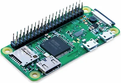 Produktbild von Raspberry Pi Zero WH, 1000 MHz, Broadcom, BCM2835, 512 MB, MicroSD (TransFlash), 802.11b, 802.11g, Wi-Fi 4 (802.11n)