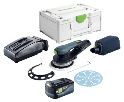 Obrázek produktu pro Festool ETSC 2 150-Basic akumulátorová bezkartáčová orbitální bruska 18 V 150 mm + 1x akumulátor 5,0 Ah + nabíječka + systainer