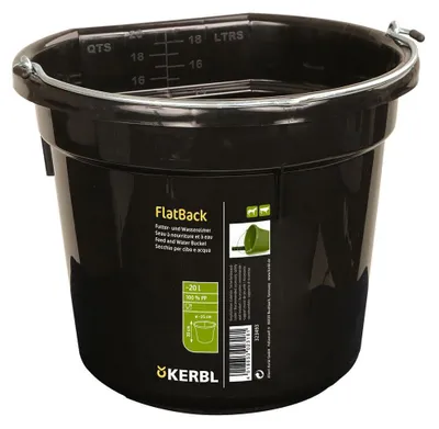 Immagine prodotto di Secchio per acqua e mangime KERBL FlatBack nero