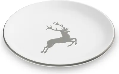 Immagine prodotto di Vetroceramica Gmundner Cervo grigio, Piatto da dessert Coppa (Ø 20 cm)